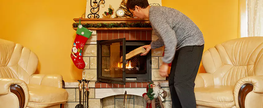 Rusted Metal Fireplace Restoration in Corpus Christi, Texas
